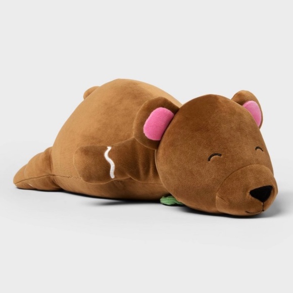 Gingerbread Bear Weighted Plush Throw Pillow - Pillowfort - Picture 2 of 11